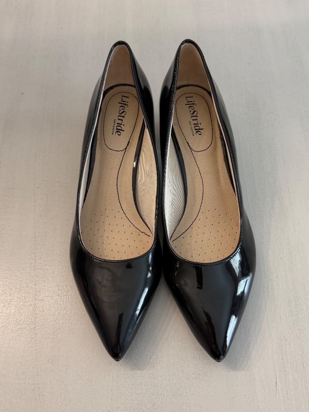 LifeStride Soft System Women’s Minx Black Patent Pointed Toe Heels Sz 10 GUC - Picture 3 of 11